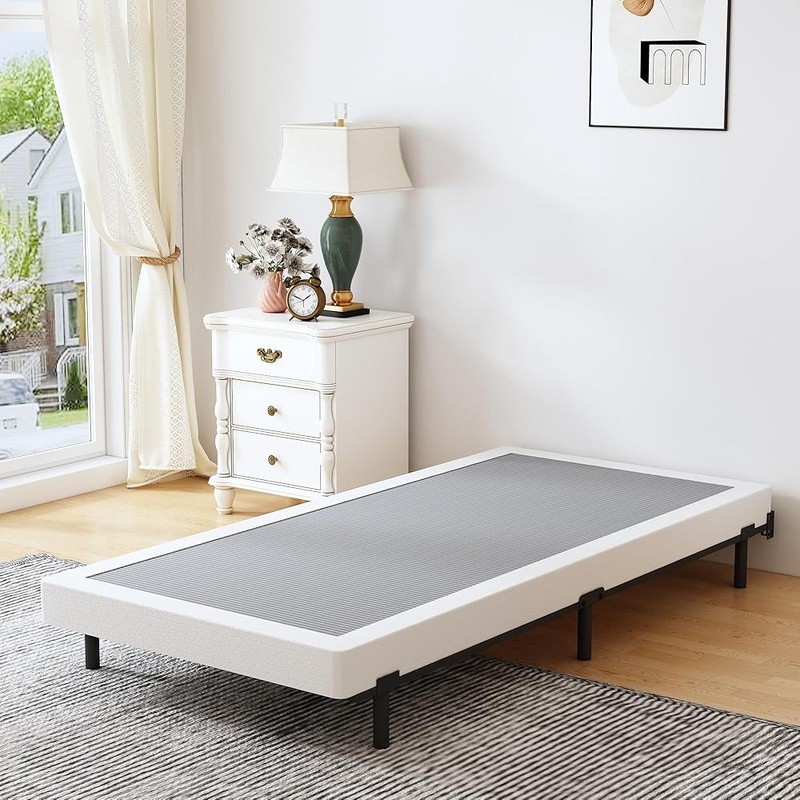 Sturdy Twin Box Spring Metal Frame Durable Support Quiet Easy Assembly 4 Inch