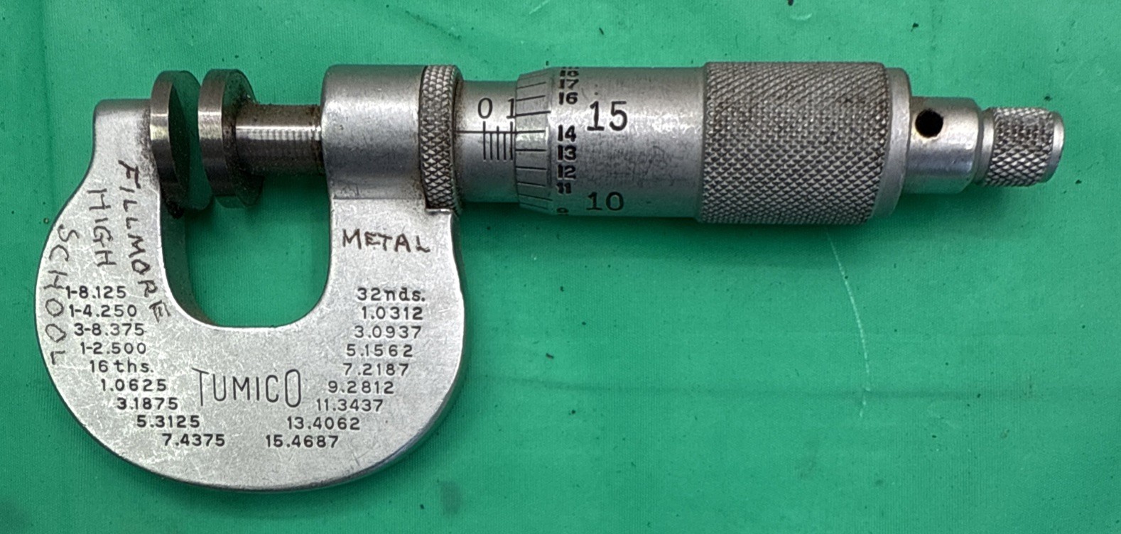 Scherr Tumico Screw Thread DISC Micrometer 0-1 inch Range