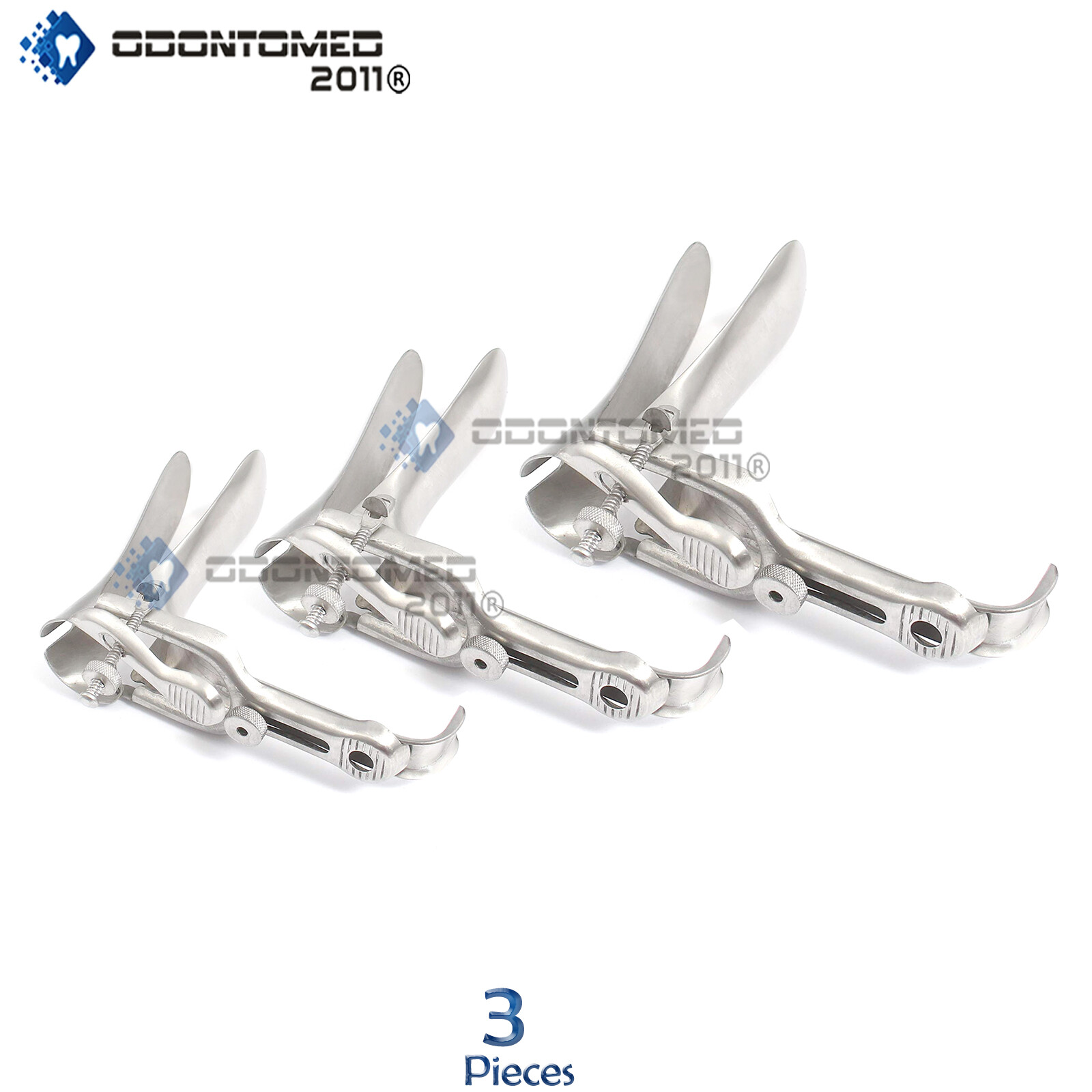 ODM 3 GRAVES VAGINAL SPECULUMS S, M, L GYNOCOLOGY Stainless Steel
