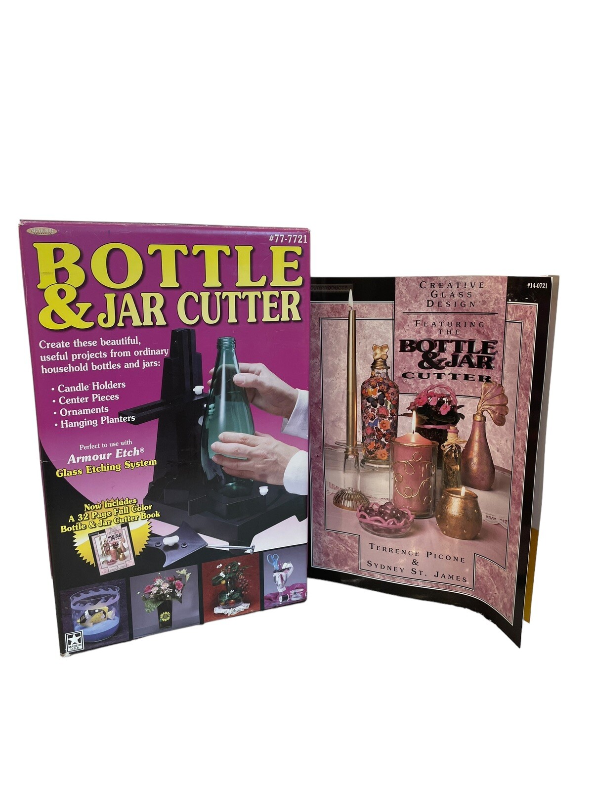 New Armour Bottle & Jar Cutter With Book For Handcrafted Creative Projects Mint