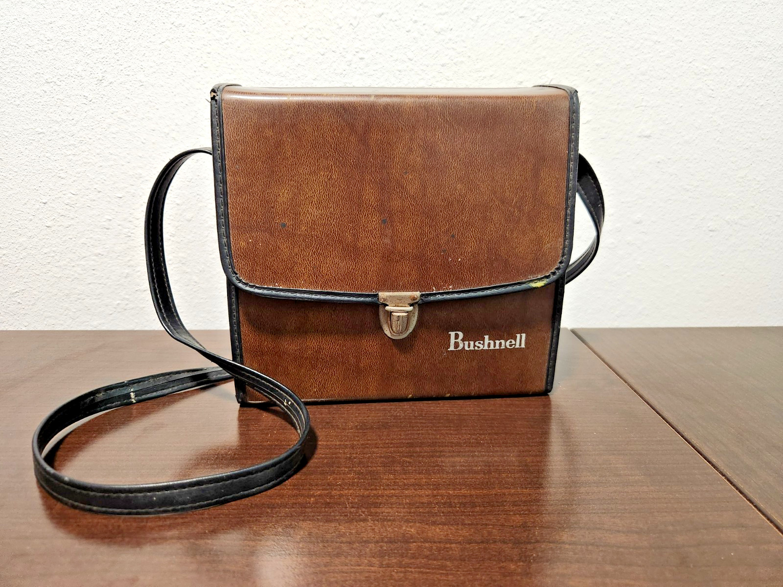 Vintage Bushnell Sportview Brown Leather Binoculars Case w/ Strap Only Case