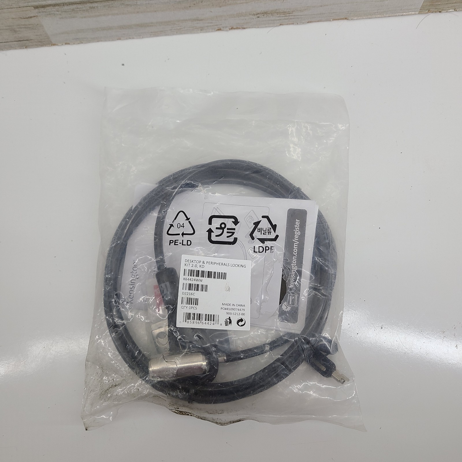 Kensington Desktop / Peripherals Locking Cable Kit 2.0 Supervisor Keyed K64425S
