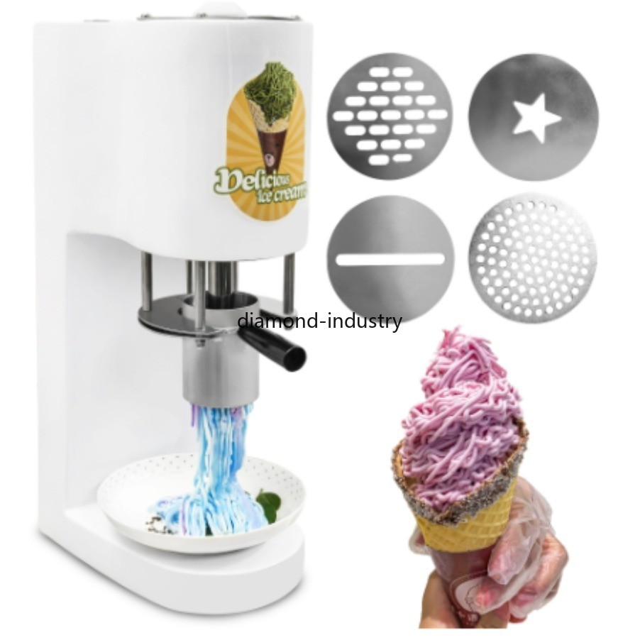220VCommercial Spaghetti Ice Cream Machine – Electric Noodle Gelato Maker