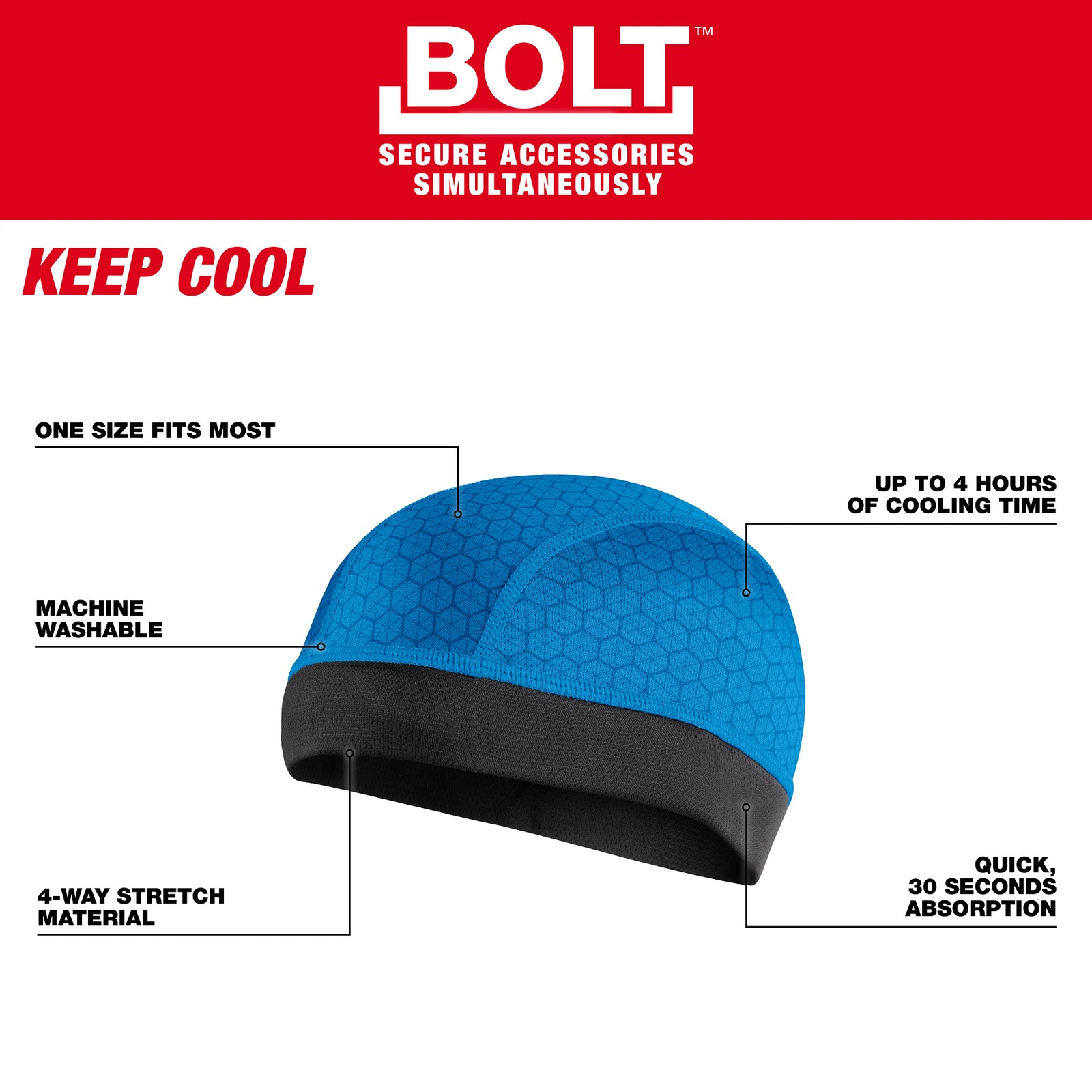 Milwaukee Tool 48-73-4545 Bolt Cooling Skull Cap