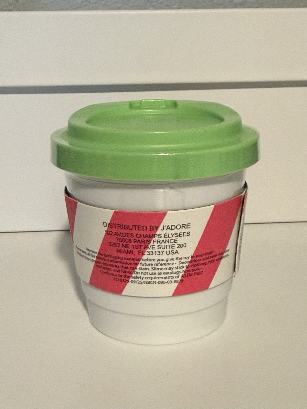 J'adore Fluffy Strawberry Matcha Scented Café Slime 4oz
