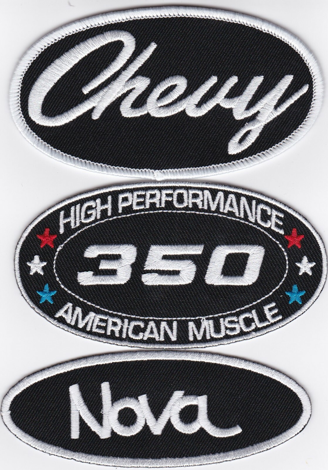 CHEVY 350 NOVA SEW/IRON ON PATCH EMBLEM BADGE EMBROIDERED