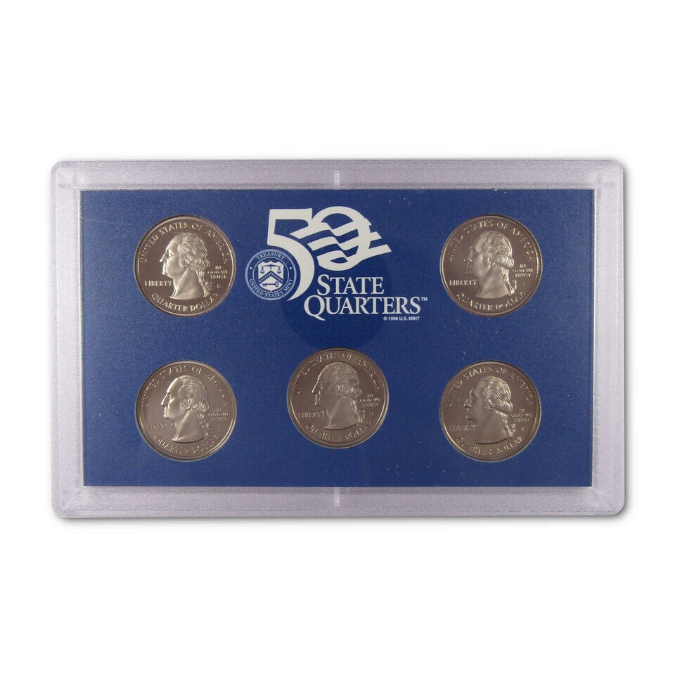 1999 State Quarter Clad Proof Set U.S. Mint Packaging OGP COA
