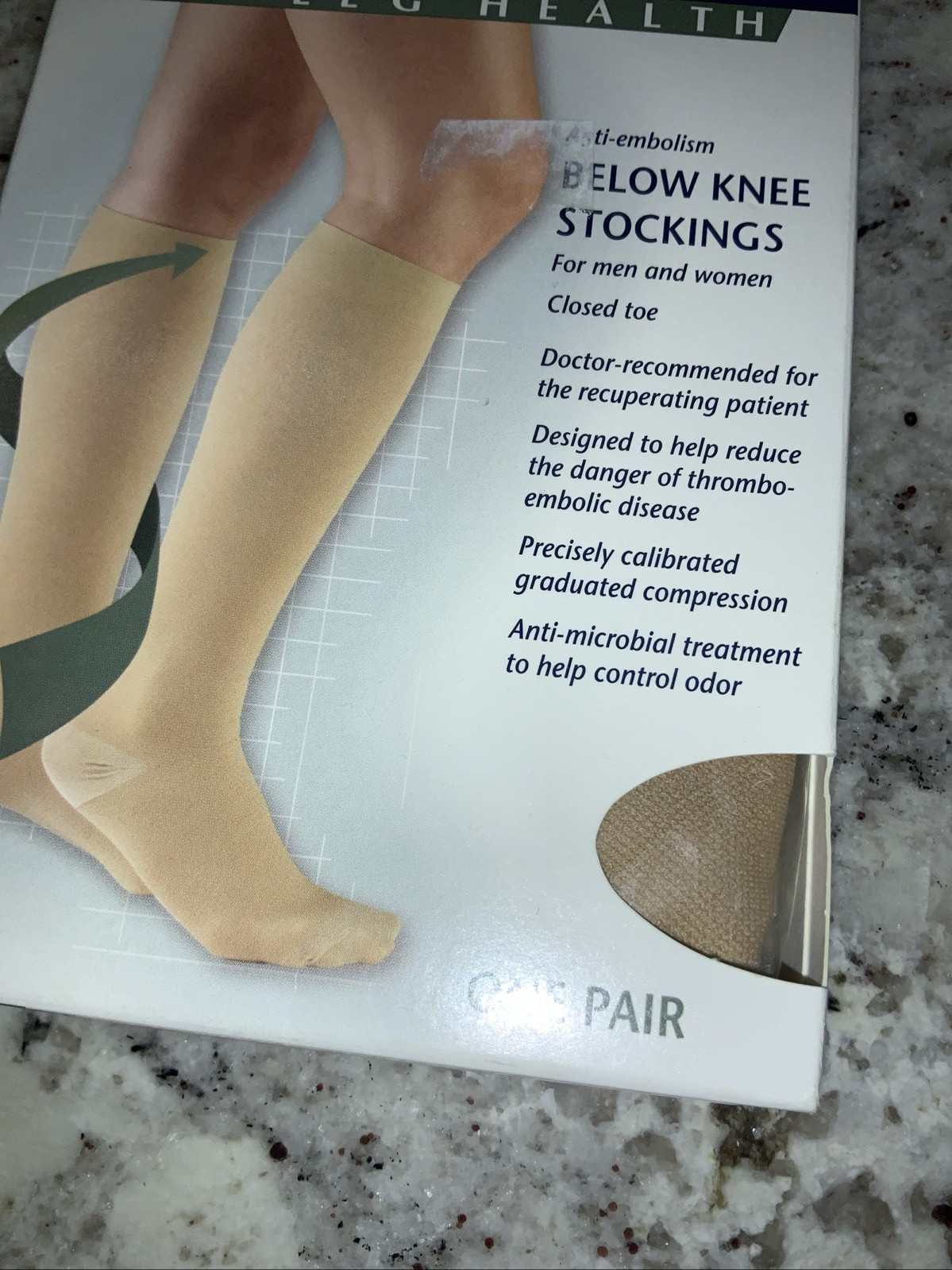 Truform Below Knee Thrombo Embolic Deterrent 18 mmHG Compression BEIGE Stocking