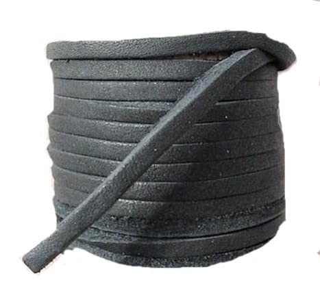 Lace Lacing Leather Topgrain Black 12 Feet 2 Pieces