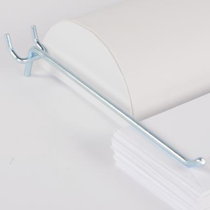 SSWBasics 8 inch Chrome Peg Hook for ¼ inch Pegboard - Pack of 100