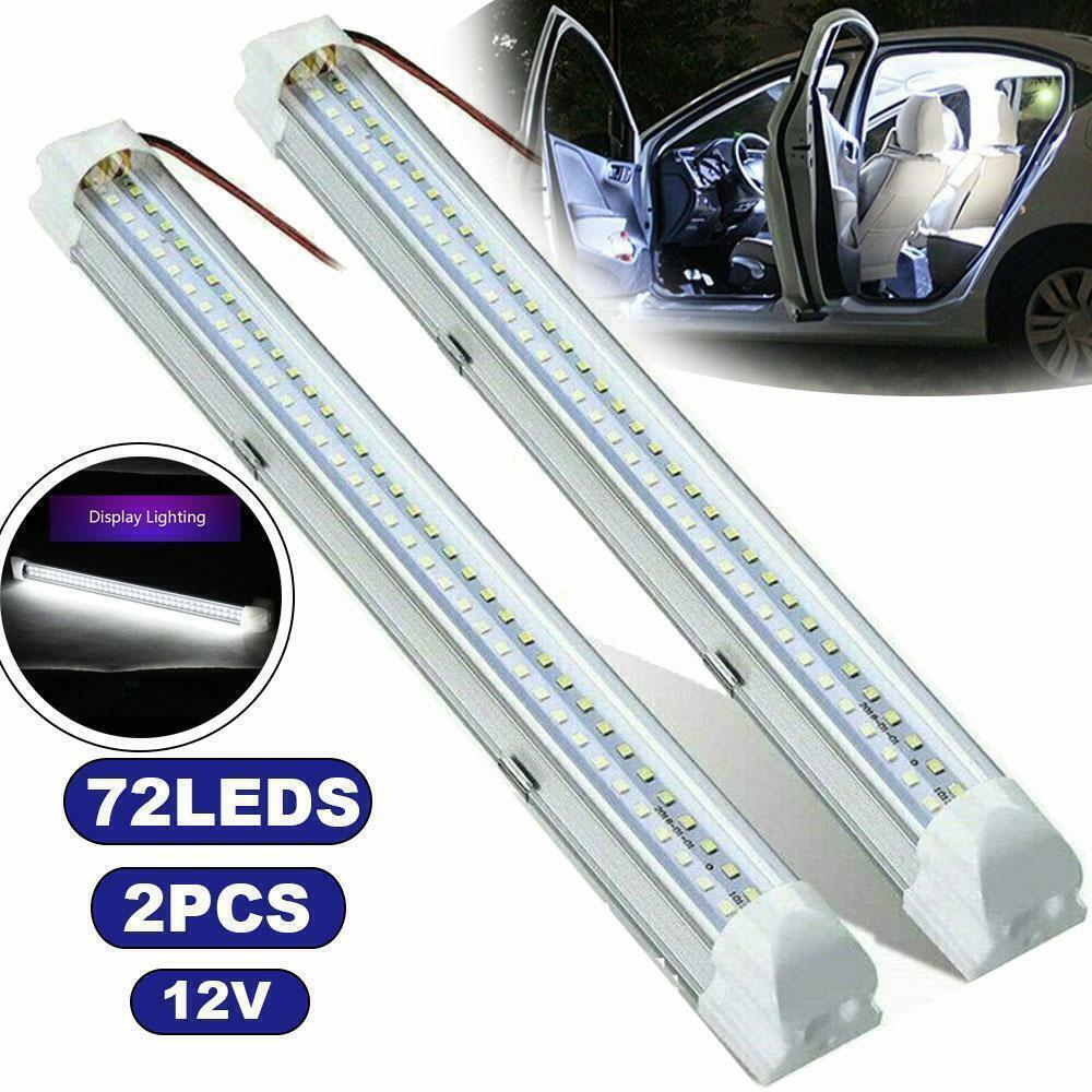 4PCS Bright 108 LEDs Ceiling Car Interior Strip Light Bar Lamp Trailer Camper