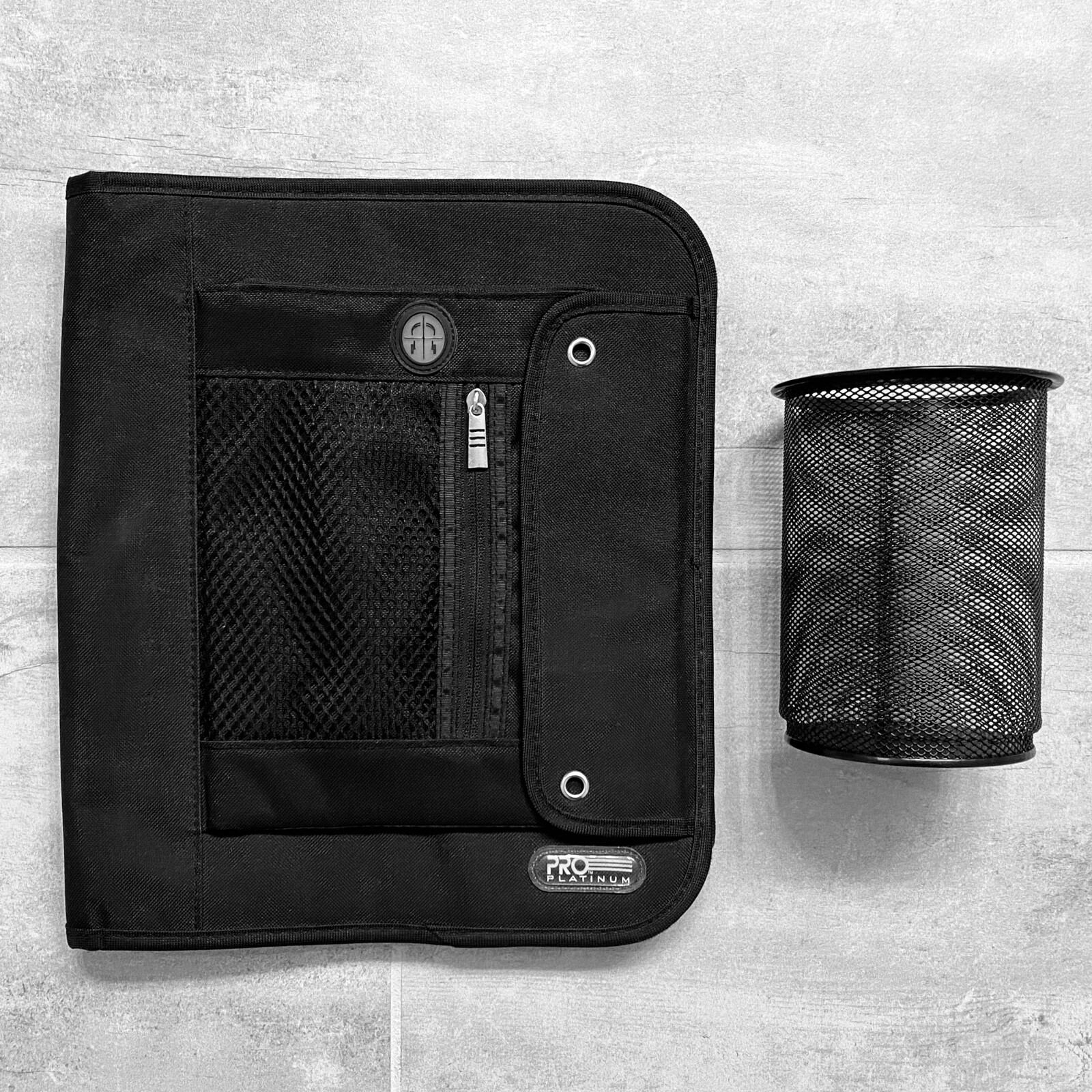 NEW PRO PLATINUM Black Organizer, Pen Holder and Presentation Sheet Protectors