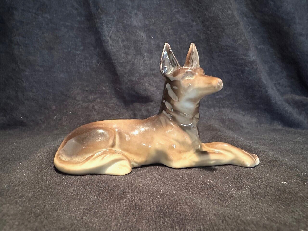 Vintage Porcelain German Shepard Dog Figurine Made in Japan