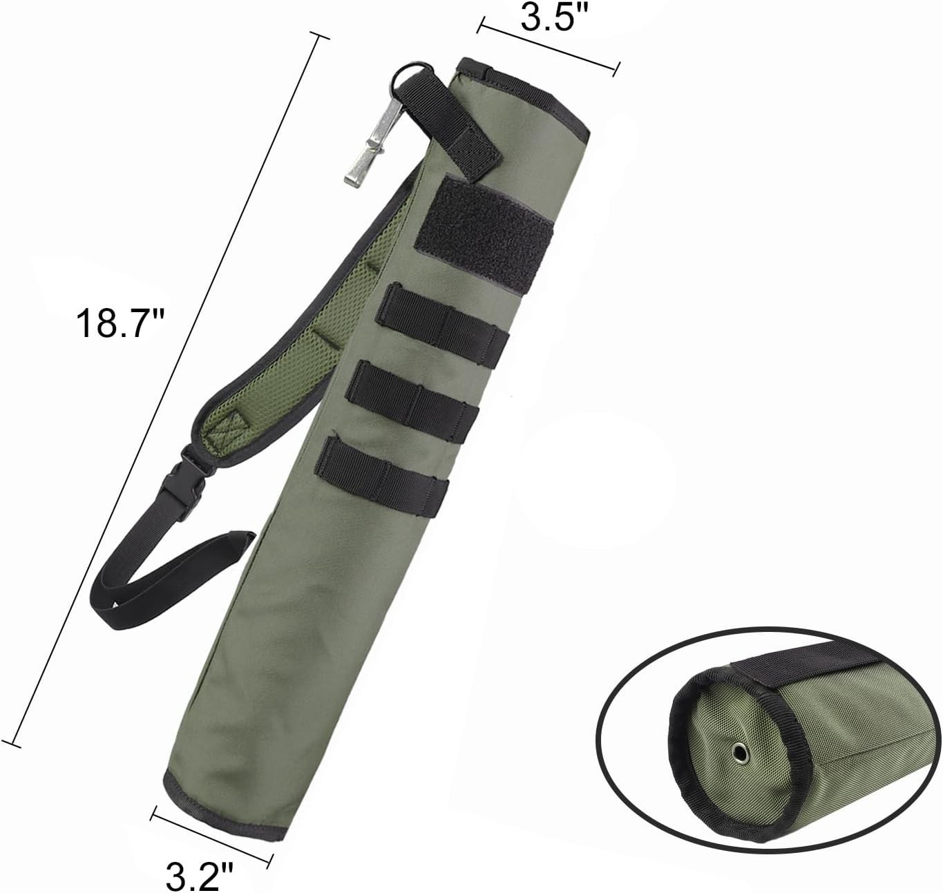 Versatile Molle System Archery Quiver - Holds 12-18 Arrows for Target Shooting