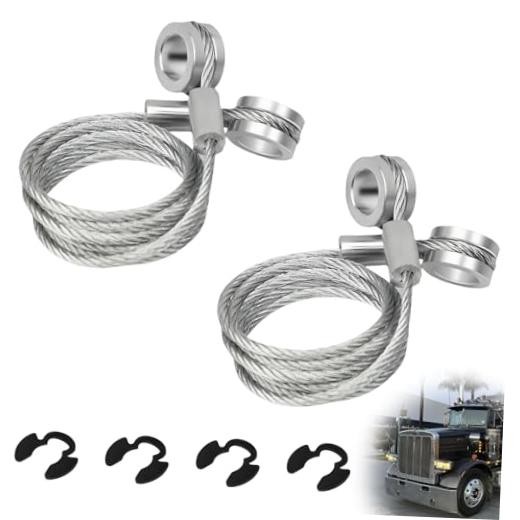 2-Pack Hood Strut Control Cable for HLK2047 - Precise Fit Hood Release Latch