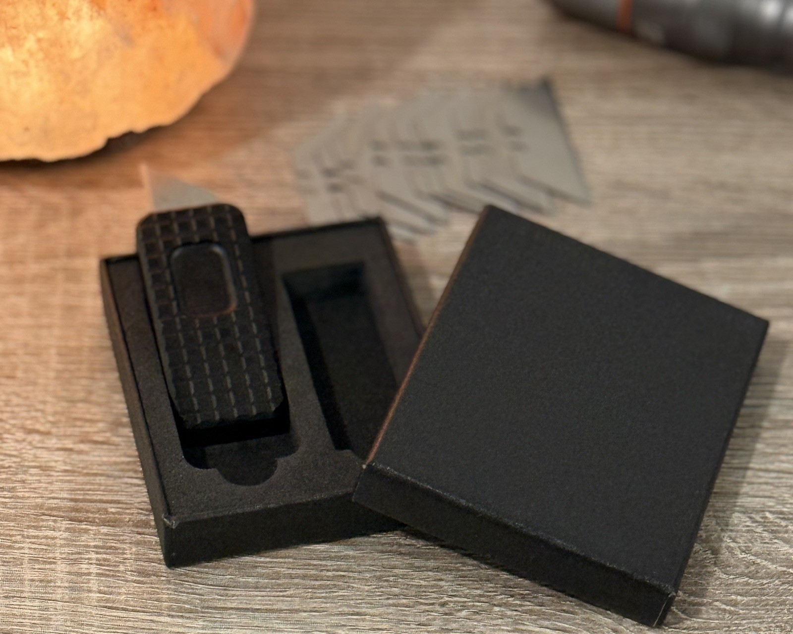Unique Eraforge Utility Knife Slide Zero Friction Metal CNC BoxCutter +10 blades