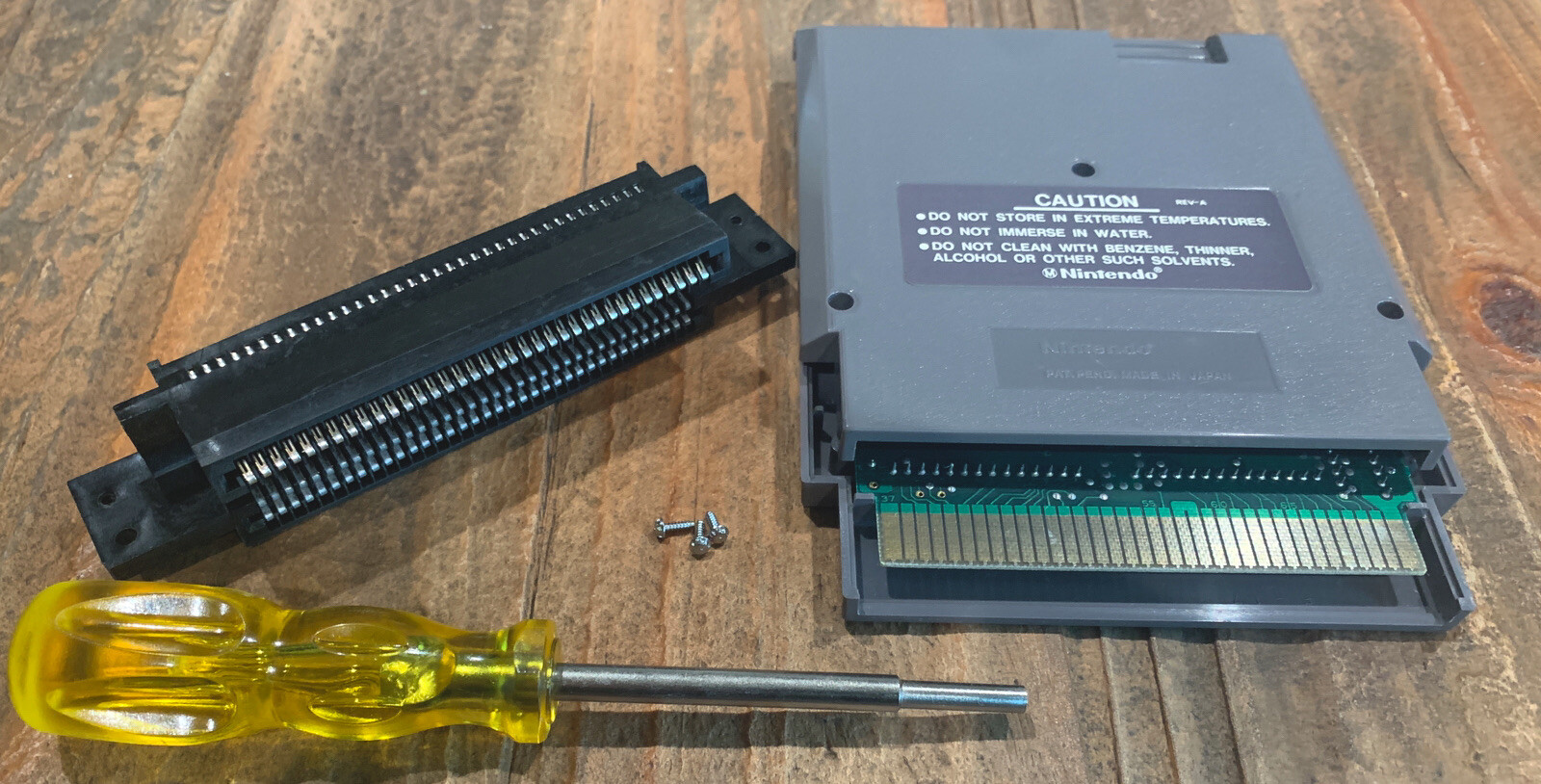 Original OEM Nintendo NES 72 Pin Connector Restored & 3.8mm Security bit Driver