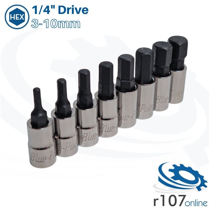 Blue Point 1/4" Hex Socket Set 3-10mm - As sold by Snap On