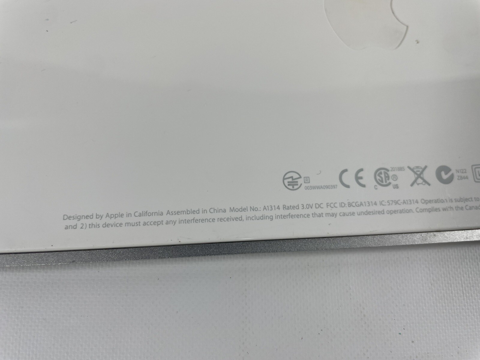 Apple A1314 Magic Wireless Keyboard - Silver, Tested