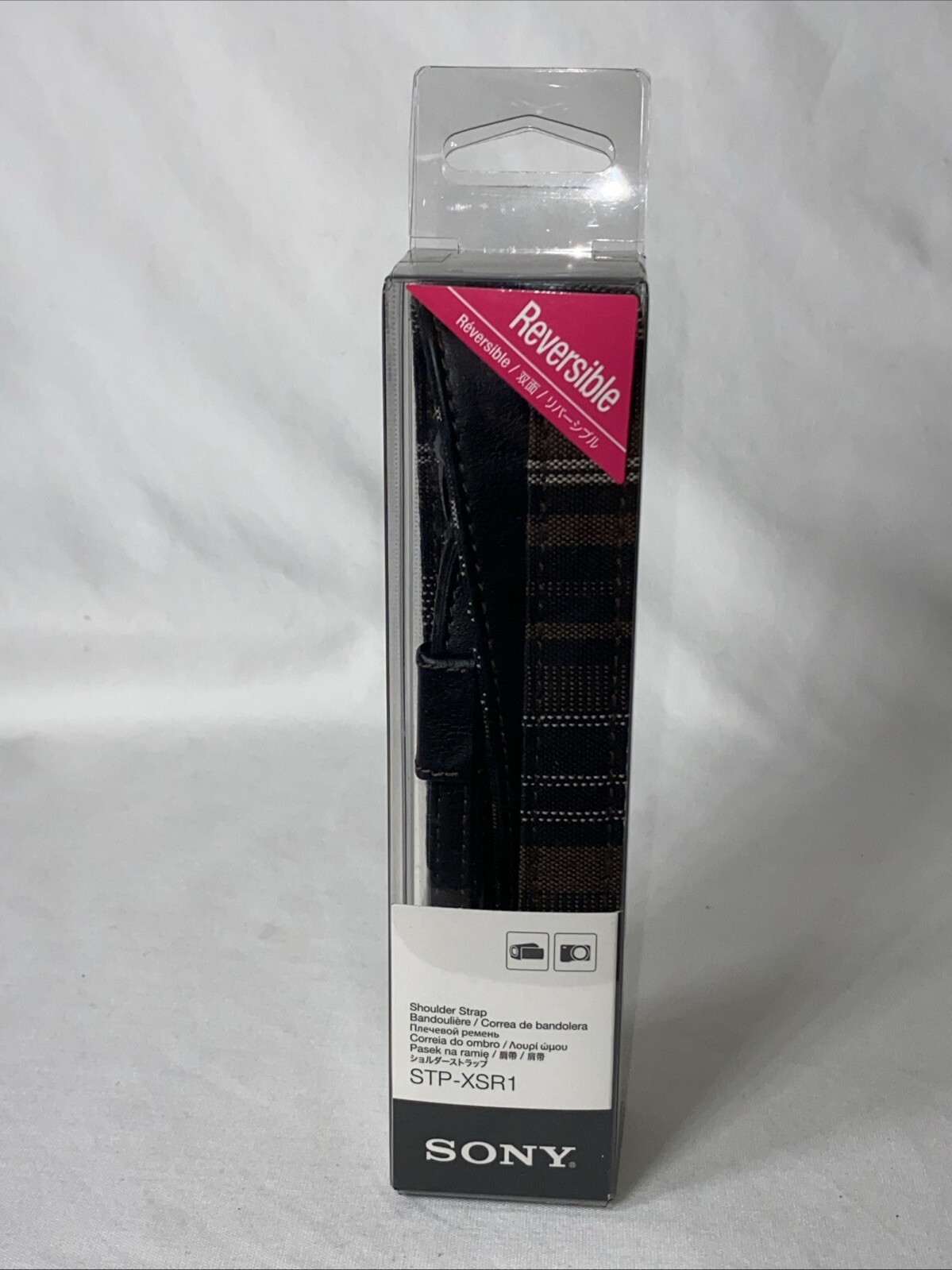 Sony STP-XSR1 SHOULDER STRAP for Cameras BLACK REVERSIBLE Retired NEW NIP