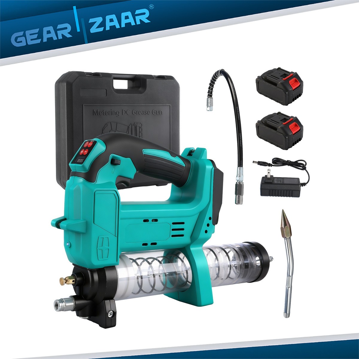 Electric Cordless Grease Gun 10000 PSI Battery 10,000 PSI US 500ML New 40"Hose