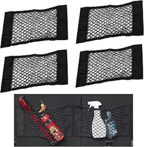 Mesh Cargo Net Storage Net Wall Sticker Organizer Pouc Size: 15 X 9.5(4 Packs)