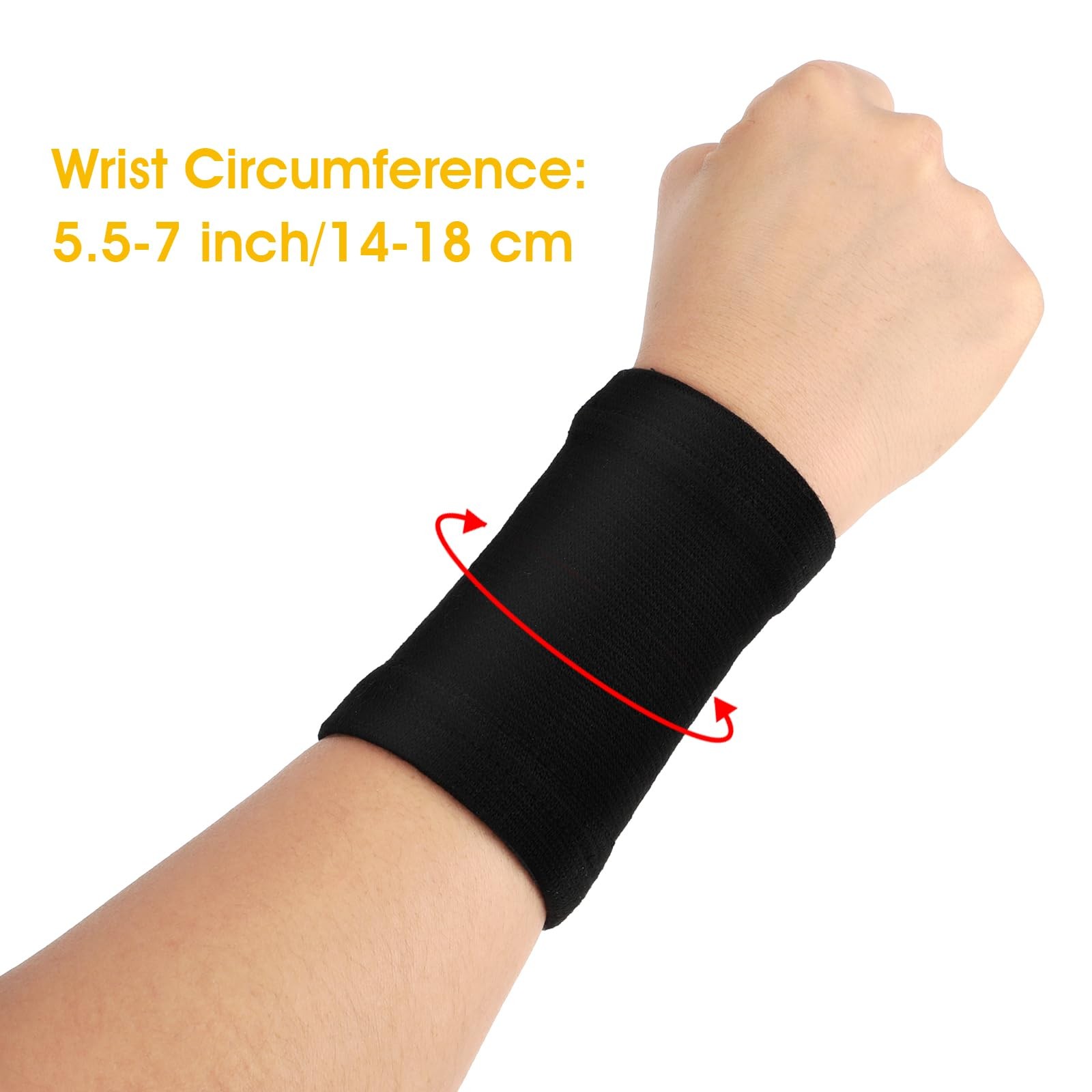 Wrist Compression Sleeves 2 Pair Elastic Support for Carpal Tunnel