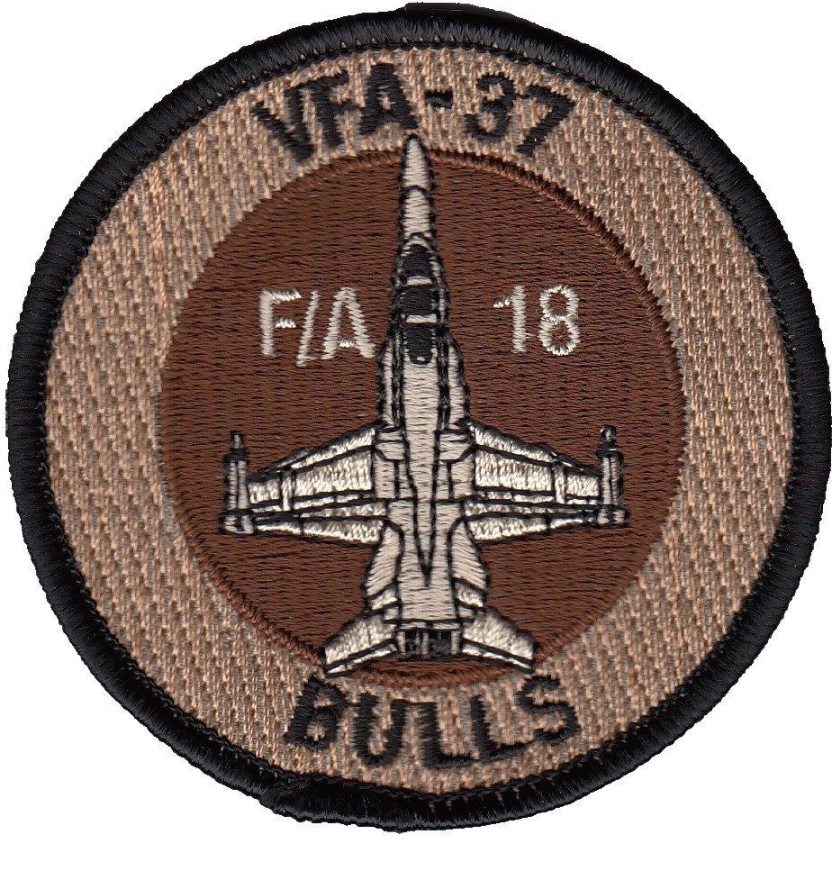 VFA-37 RAGIN' BULL DESERT F/A-18 SHOULDER  PATCH