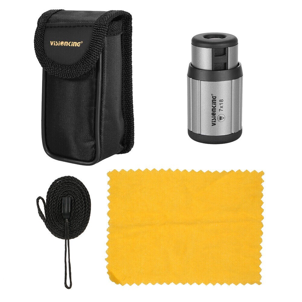 Visionking 7x18 Mini Close Focus Monocular Compact Portable Telescope SpyScope
