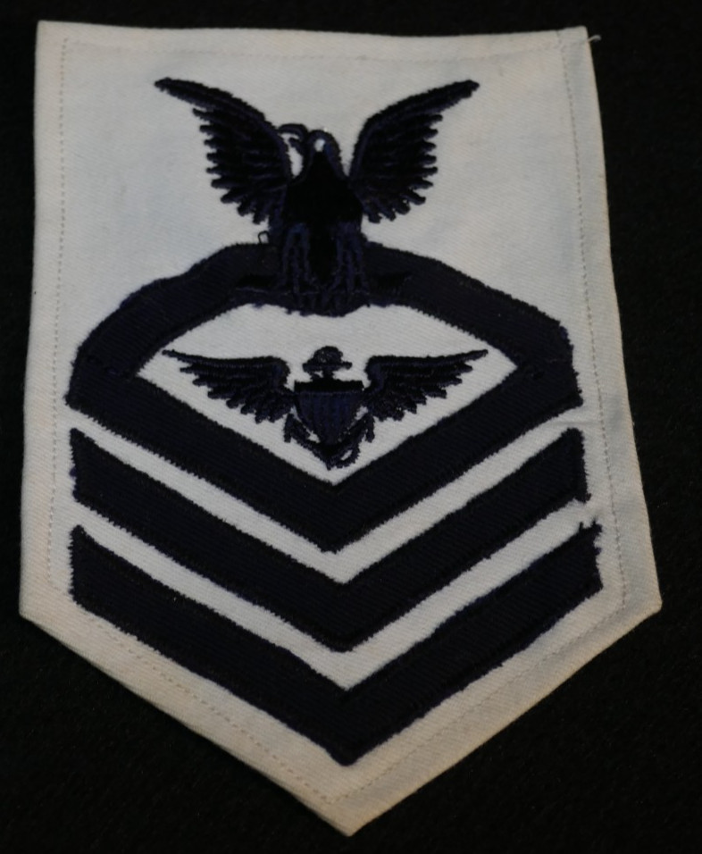 WWII USN Navy Aviator Pilot CPO Chief Petty Officer Rate Patch Summer White