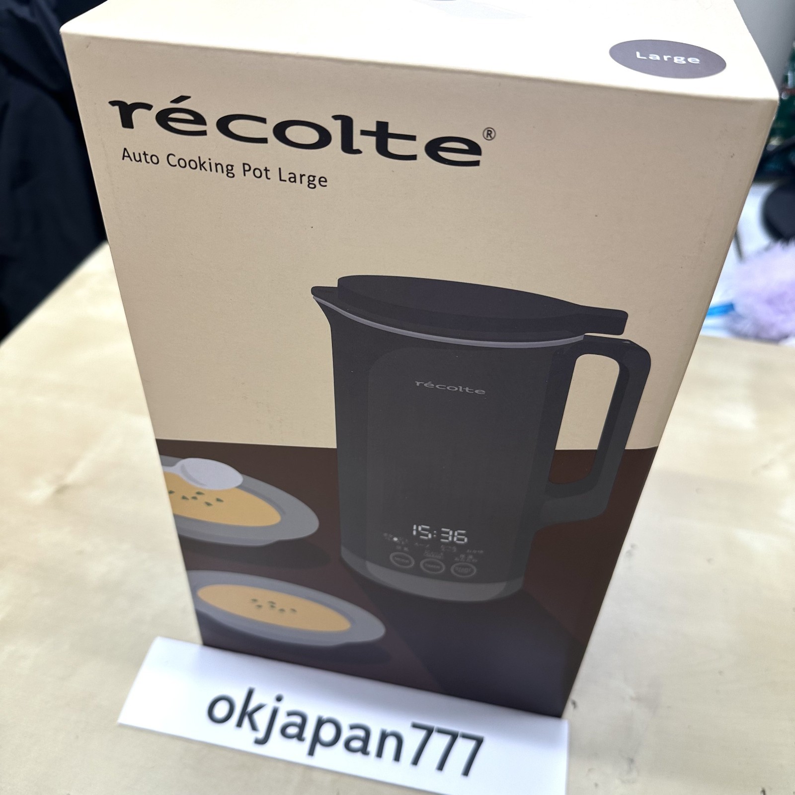 Recolte RSY-3 Auto Cooking Pot Large 800ml Soup Maker Soy Milk Machine Black NEW