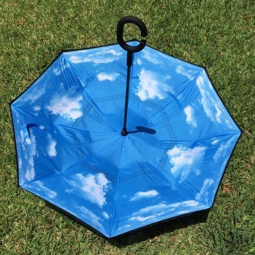 C-Handle Inverted Inside-Out/Upside Down/Reverse Opening Umbrella 20% Off