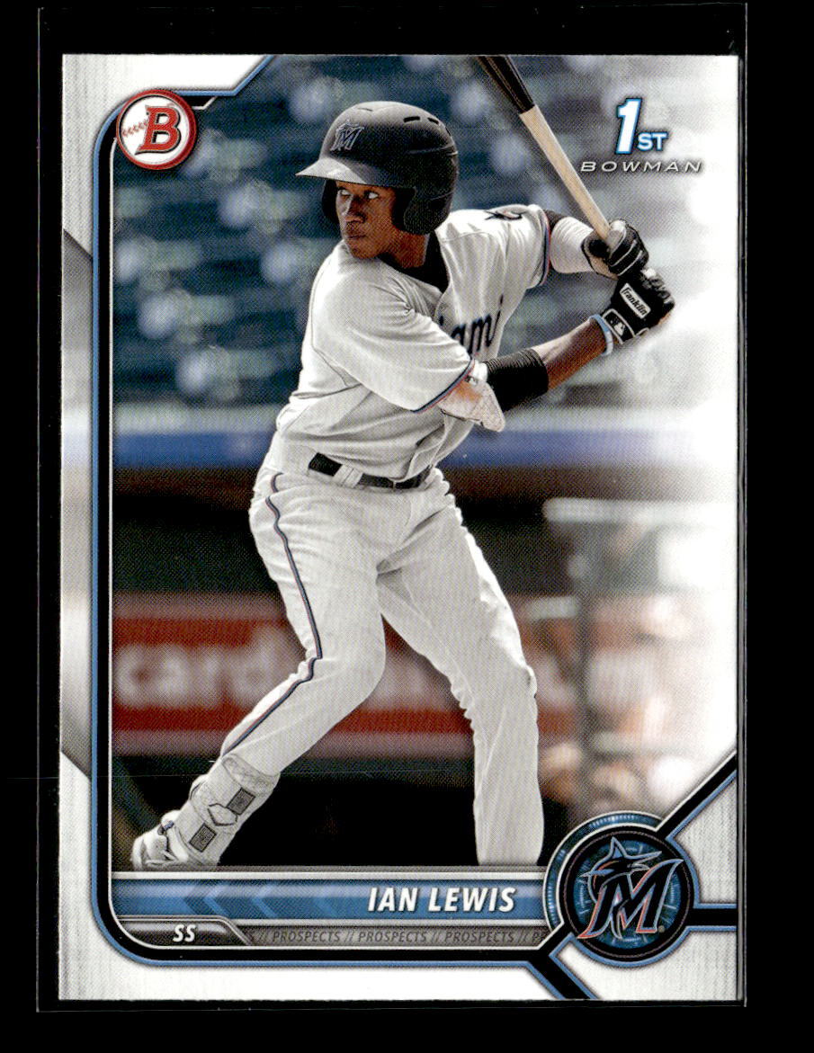 2022 Bowman Paper Ian Lewis Miami Marlins 1st #BP-96 5 Card Lot