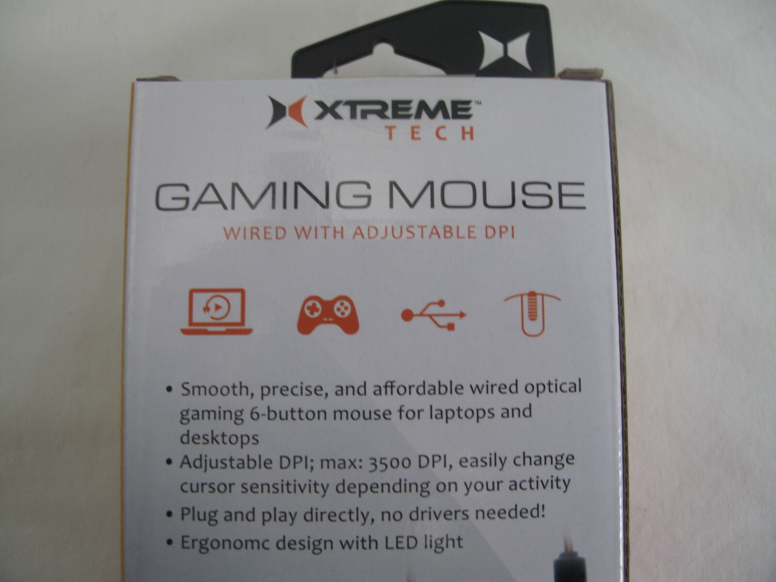(1) NEW Xtreme Tech Gaming Mouse Wired w/Adjustable DPI 6-button Plug-n-Play