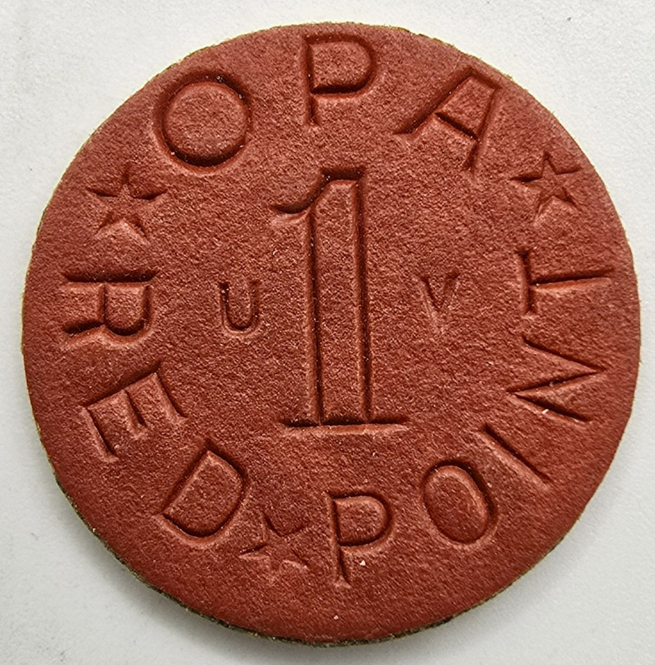 OPA RED Point Token U-V War Ration WW2 Vintage Old Coin UV Free Ship!