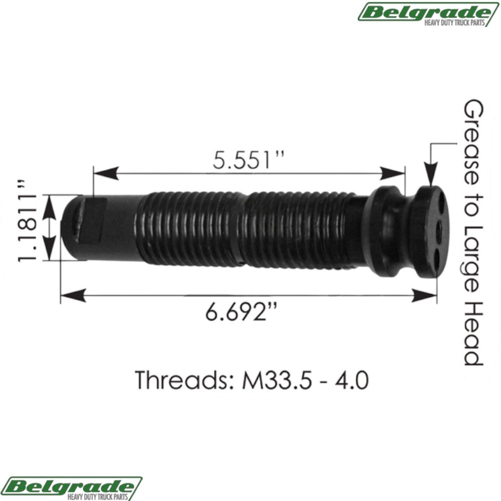 M5450 Threaded Spring Pin Volvo/Mack 10QK3105M 1075723 - VN Series