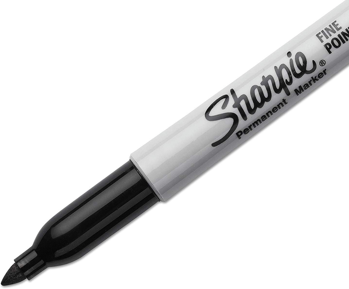 Permanent Markers, Fine Point, Black Ink 4-Pack