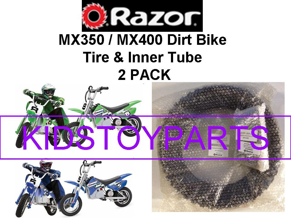 Rear Tire and Inner Tube for Razor MX350 Versions 23+ and MX400 Versions 19+