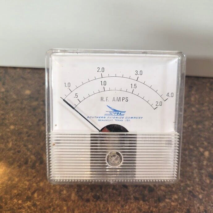 SAC Southern Avionics Co. R.F. Amperes Meter 0 to 4.0