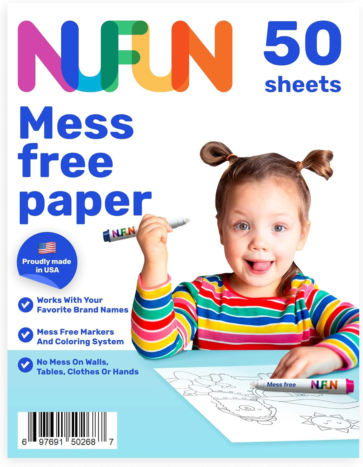 Mess Free Paper - Kids Create No Mess Wonders with Special Coloring Paper, Gift