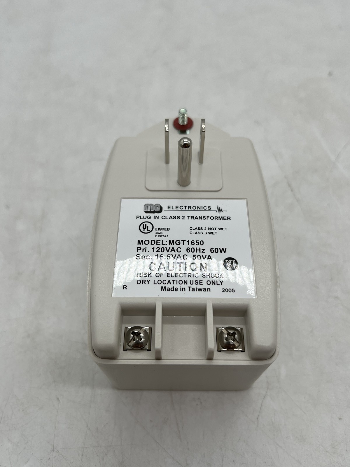 Open Box MG Electronics Plug In Class 2 Transformer MGT1650 Free Shipping