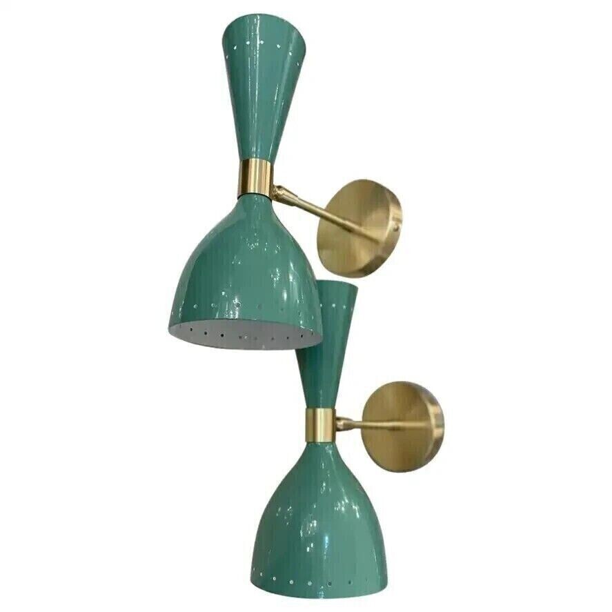 Pair of Sconces in the Style of Stilnovo Mid Century Modern Wall Fixture Lamp
