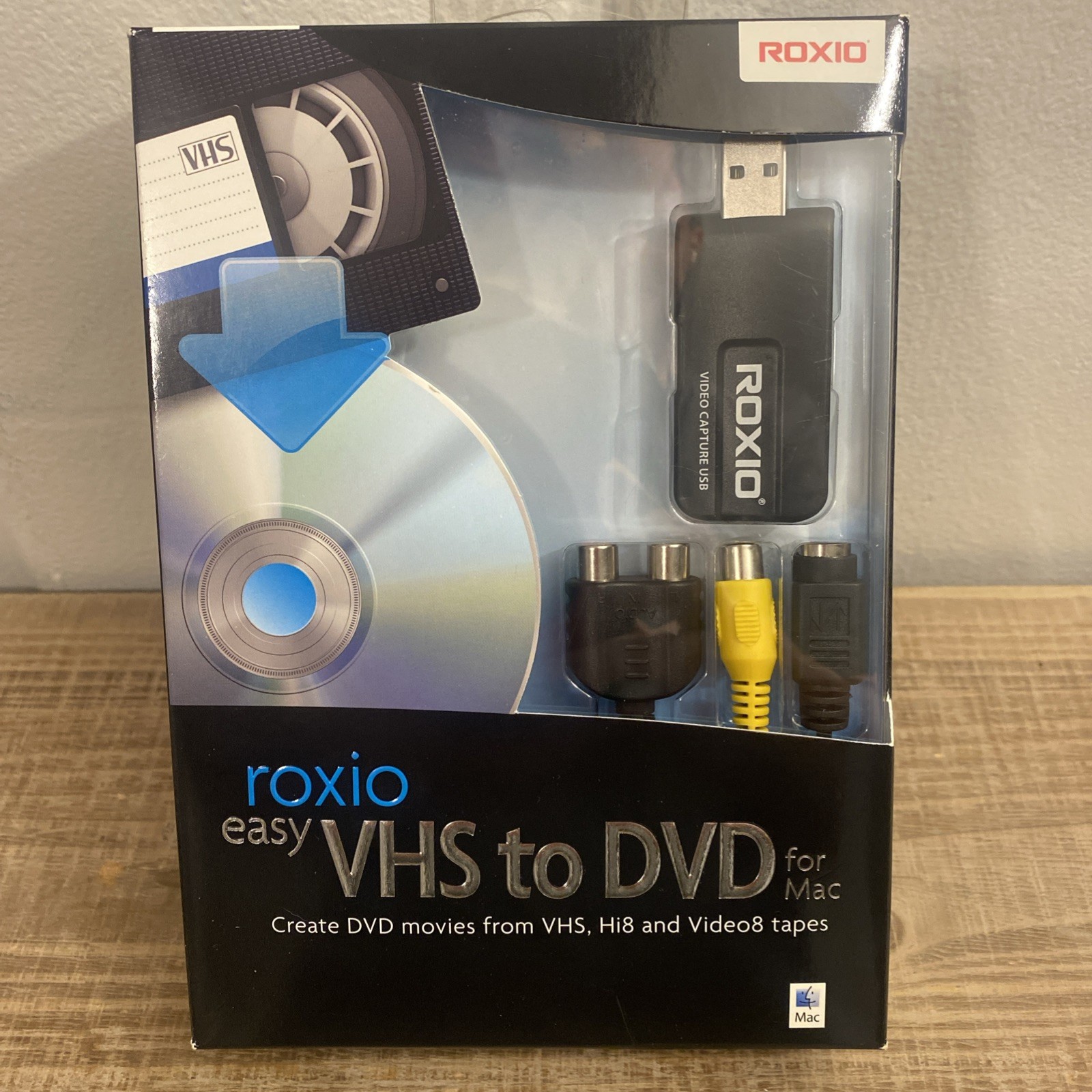 Roxio Easy VHS to DVD for Mac VHS Hi8 V8 Video to DVD or Digital Converter