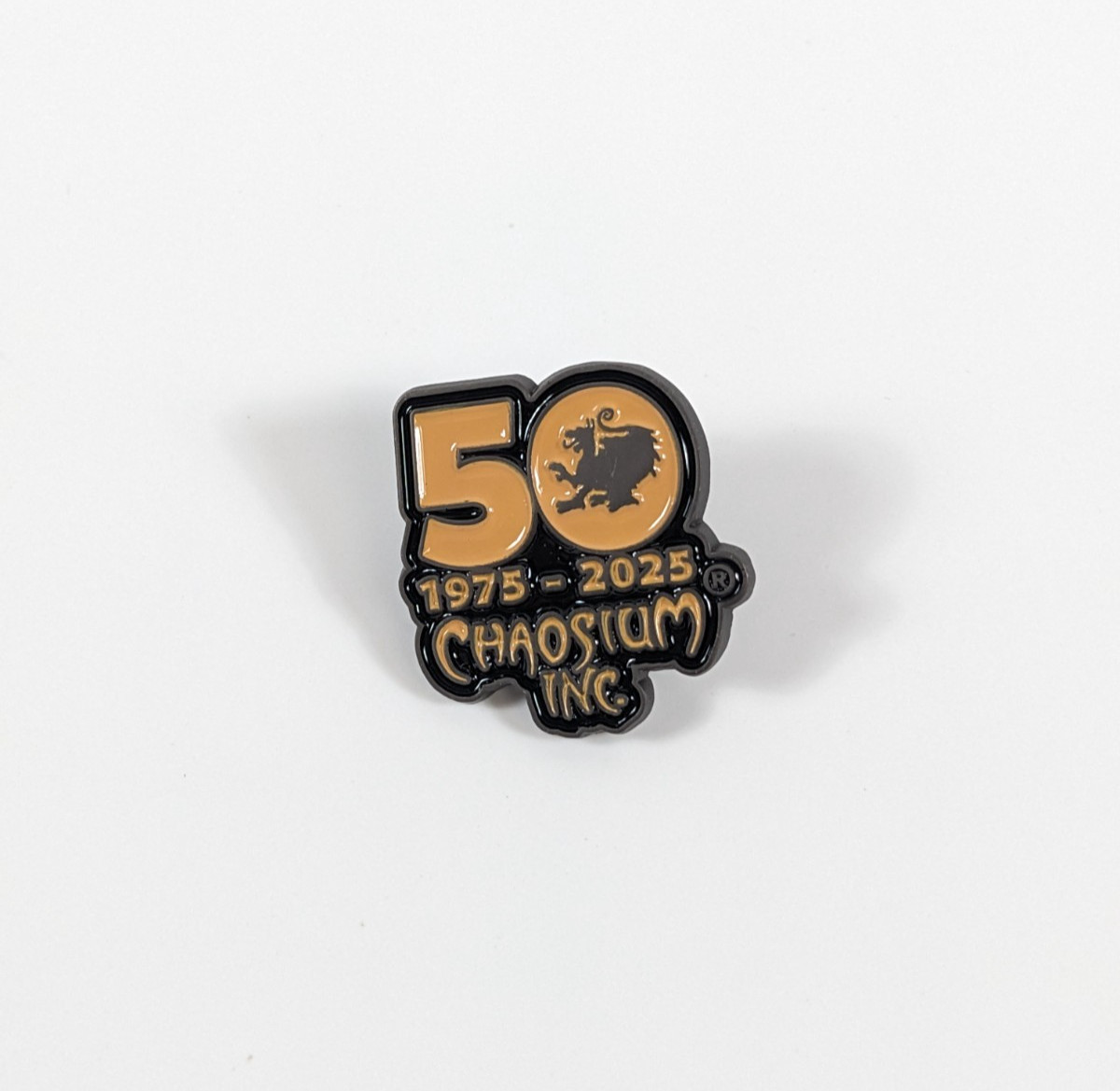 CHAOSIUM INC Collectible Promo Pin 50th Anniversary 1975-2025 NEW