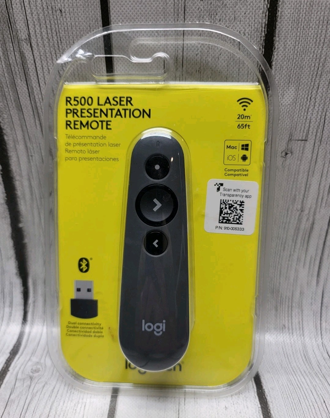 Logitech R500 Wireless Presenter Laser Presentation Remote Graphite 65ft New