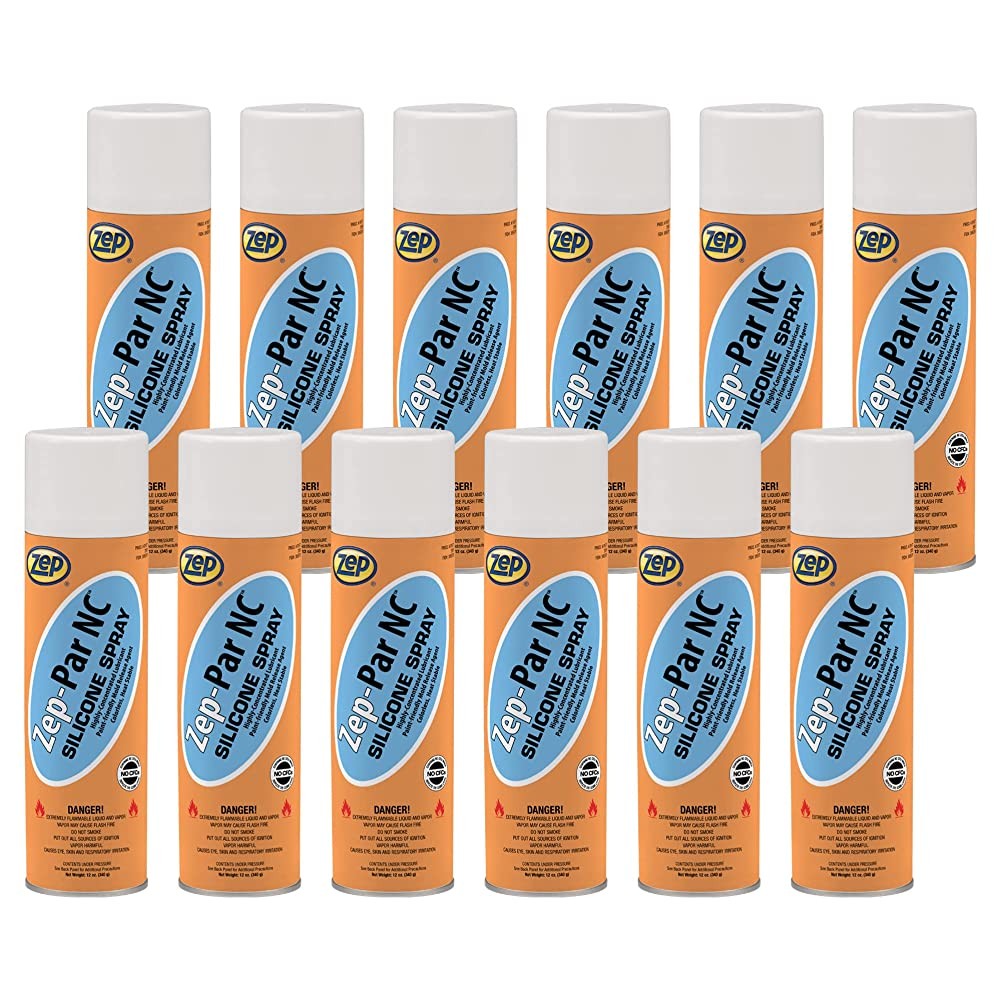 Zep-Par NC Silicone Spray Lubricant - 12 oz (Case of 1) 10701 - Reduces Friction