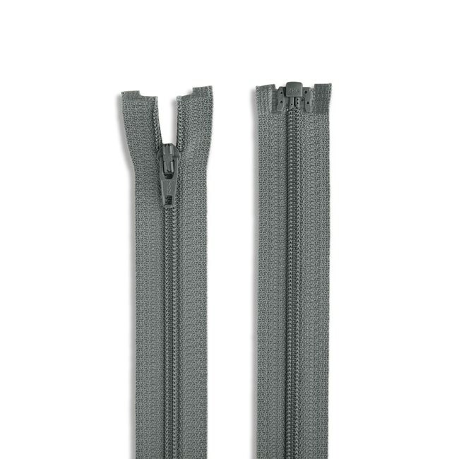 YKK Dark Grey Nylon Coil Jacket Zippers 100 Pack - Color 578 * Length 8.0"