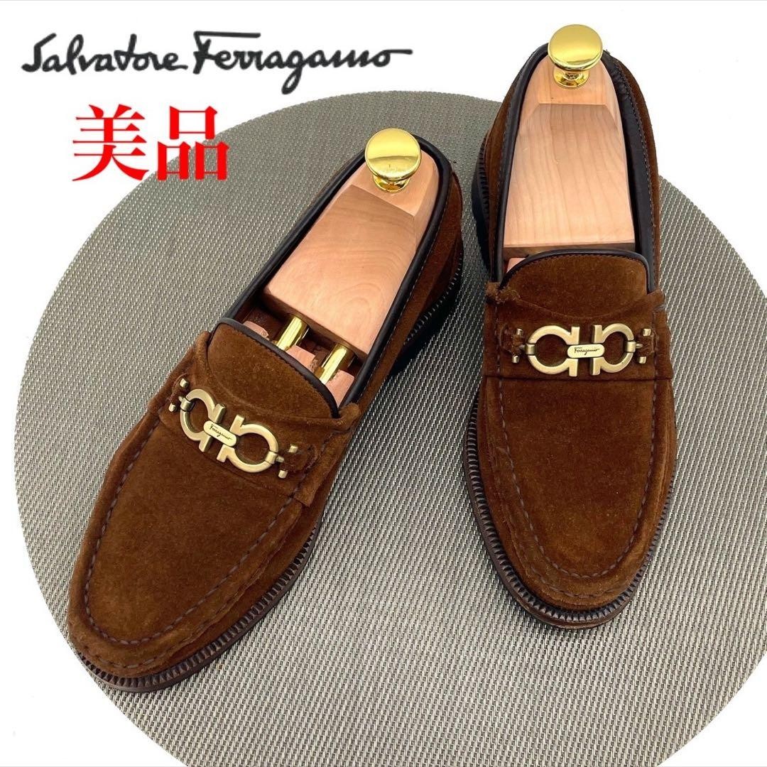 Ferragamo Dress Shoes Men 6.5US Brown Suede Loafers Limited Edition VHTF Designe
