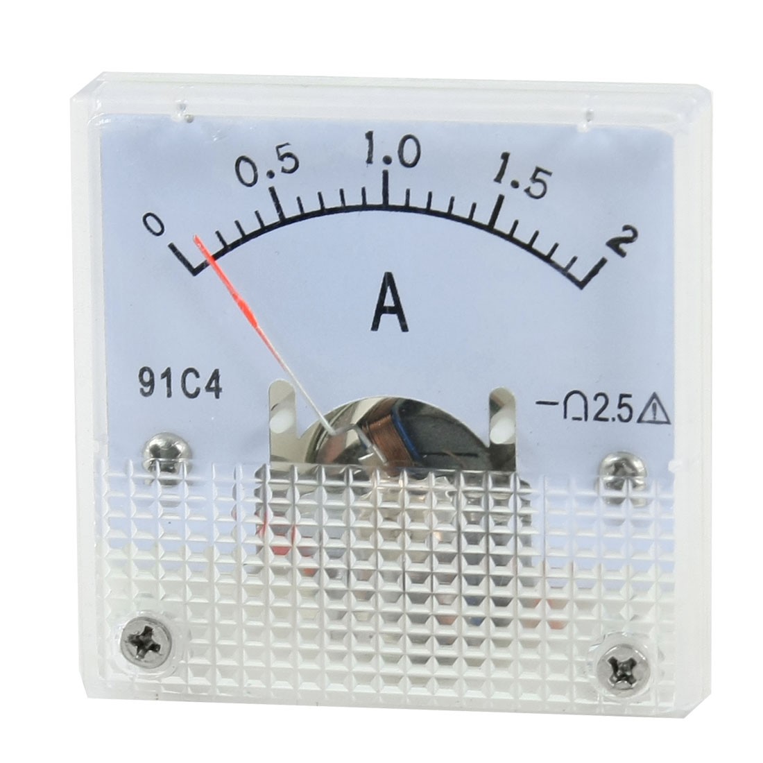 Class 2.5 DC 0-2A Analog Panel Ampere Meter 91C4