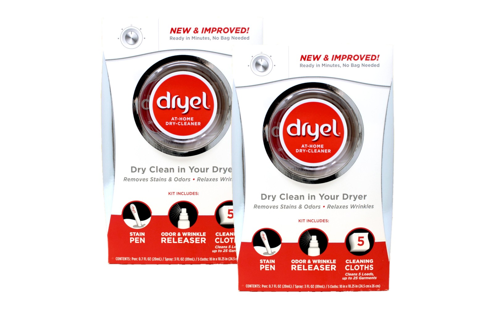 2 Pack - Dryel At-Home Dry Cleaner Kit - 5 Loads